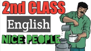 2nd class English in telugu/nice people/easy English for kids/