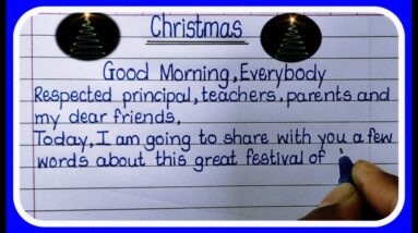Speech on Christmas in English Writing/Christmas Speech in Englsh Writing Learn