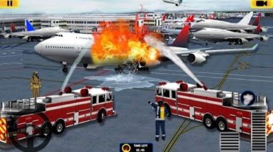 Real Fire Truck Driving Simulator: Aeroplane - Android gameplay - Part7