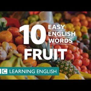 10 Easy English Words: Fruit 🥝🍓🍏🍌🍊