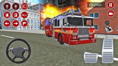 Real Fire Truck Driving Simulator: Traffic Lamp - Android gameplay