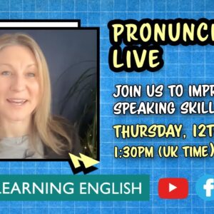 English Pronunciation Live! How to pronounce ‘hymn, ‘exacerbate, and ‘yacht and more!