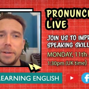 English pronunciation live lesson with Ian