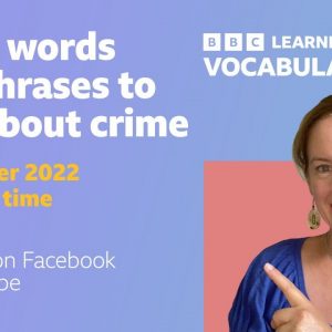 Vocabulary Class: Learn words to talk about crime🕵️‍♀️