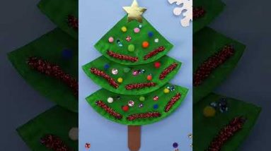 Christmas Tree Craft #shorts #kidscrafts #christmascrafts