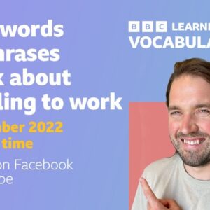 Vocabulary Live: Words and phrases about travelling to work